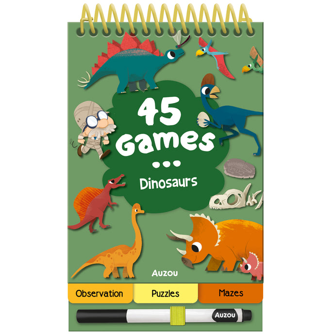 45 Games Dinosaur Wipe Clean Activity Pad