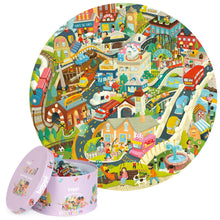 Load image into Gallery viewer, Boppi Round City Life Jigsaw Puzzle 150 Pieces