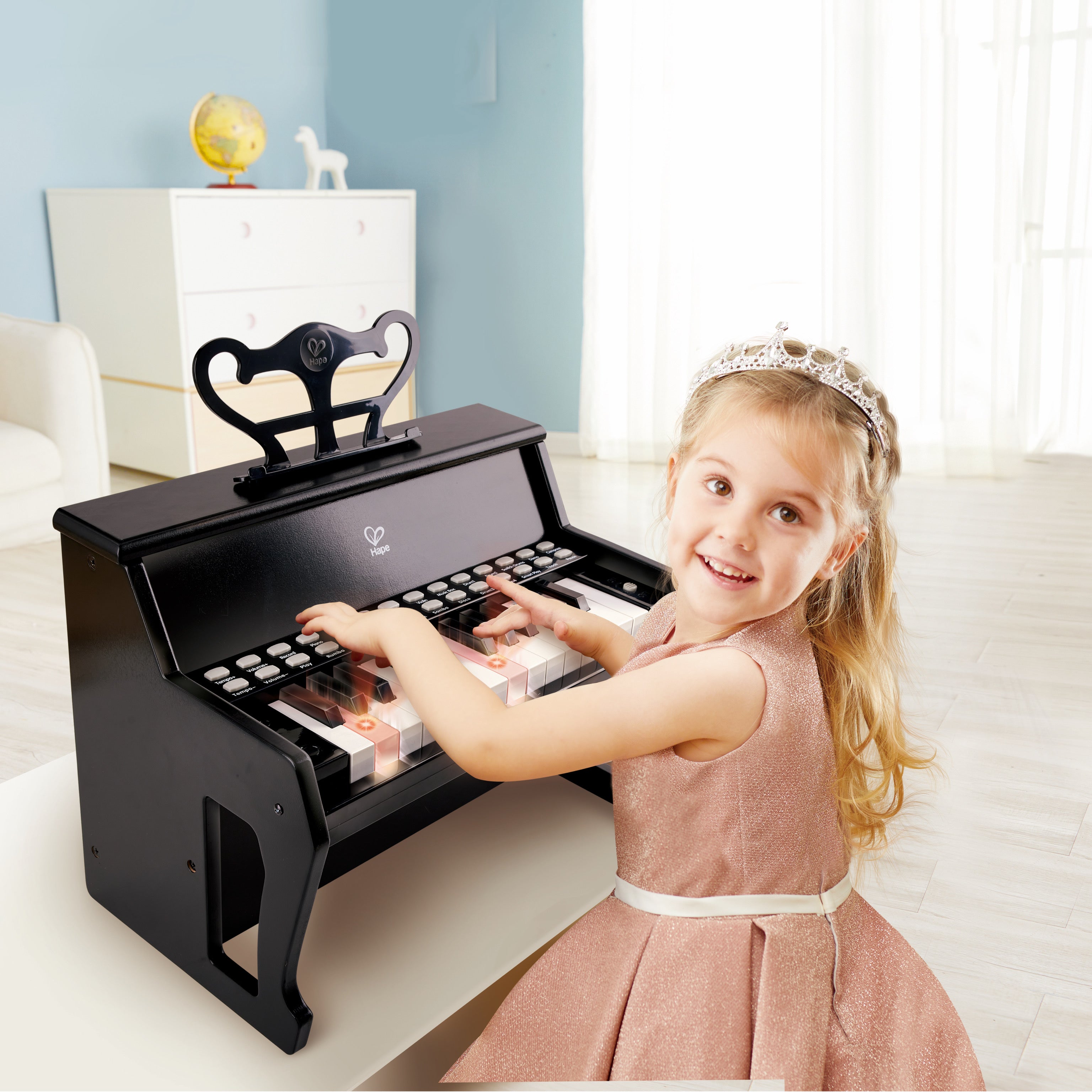 Hape Learn with Lights Piano - Black