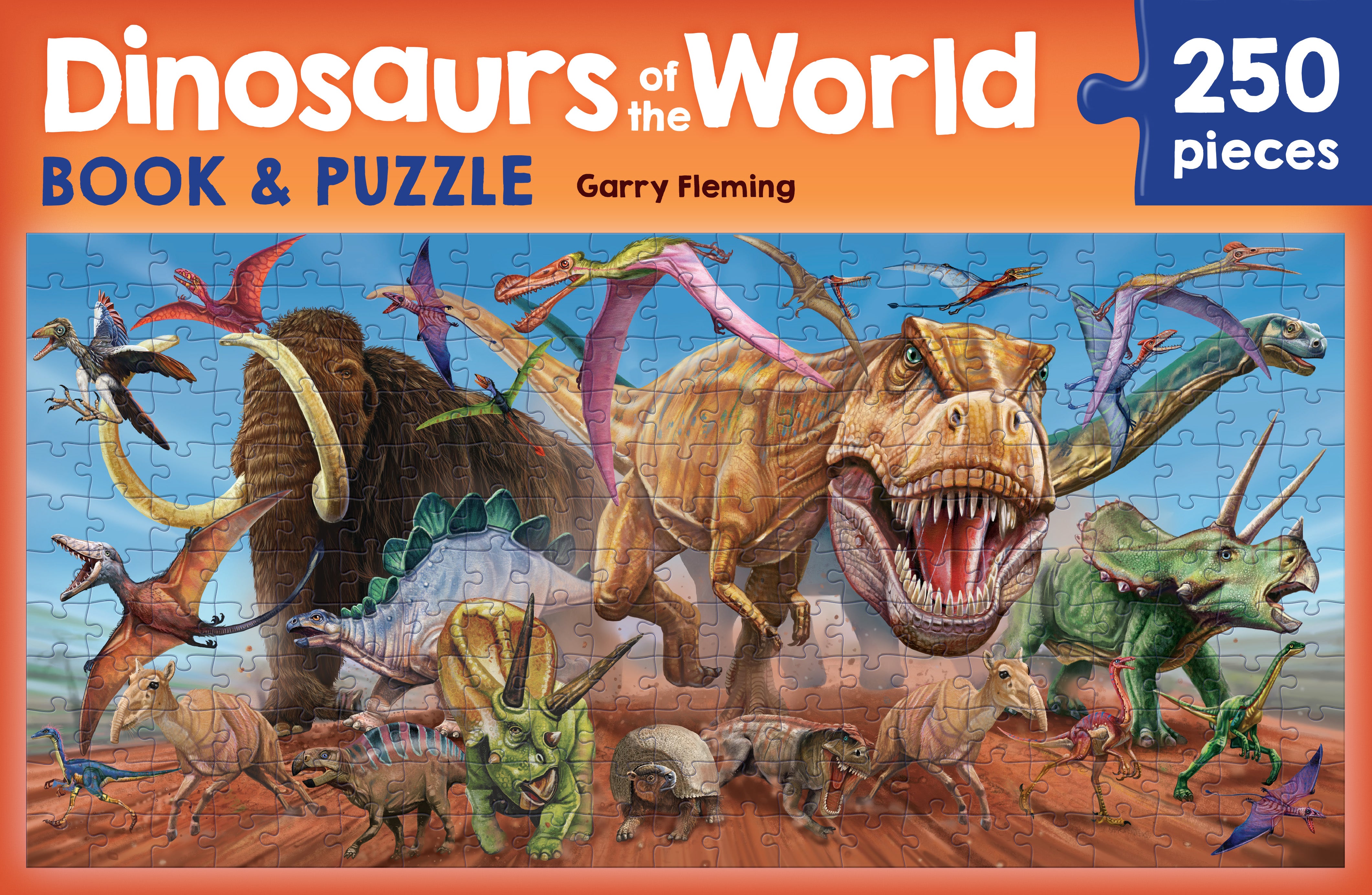 Book and Puzzle - DINOSAURS OF THE WORLD