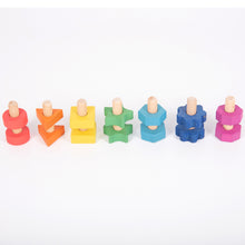 Load image into Gallery viewer, Tickit Rainbow Wooden Nuts &amp; Bolts - Pk7