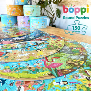 Boppi Round Animals Around the World Jigsaw Puzzle 150 Pieces