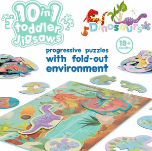 Boppi 10 in 1 Toddler Jigsaw Puzzle – Dinosaurs