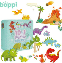 Load image into Gallery viewer, Boppi 10 in 1 Toddler Jigsaw Puzzle – Dinosaurs