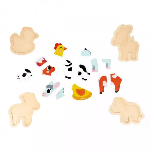 Janod 4 Progressive Puzzles - Farm Janod 4 Progressive Puzzles - Farm