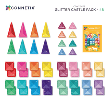 Load image into Gallery viewer, Connetix Glitter Castle Pack 48 pc