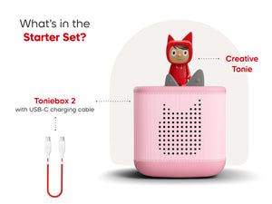 Tonies Cloud Pink Toniebox 2 Starter Set & Creative Tonie*PREORDER*