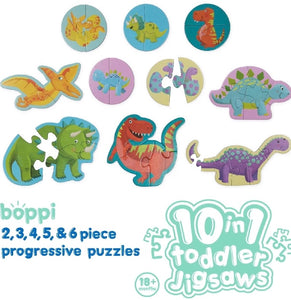 Boppi 10 in 1 Toddler Jigsaw Puzzle – Dinosaurs