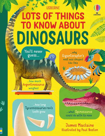 Usbourne Lots of Things to Know About Dinosaurs