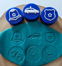 Load image into Gallery viewer, Police Playdough Stamp Set