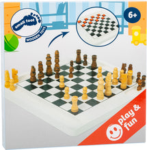 Load image into Gallery viewer, Small Foot Chess and Draughts Board Game