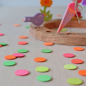 Grimm’s Wooden Confetti Dots Neon