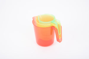 TickiT Translucent Colour Nesting Jugs - Pk3