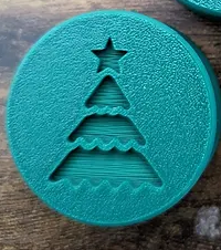 Santa Playdough Puck Stamper