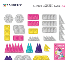 Load image into Gallery viewer, Connetix Glitter Unicorn Pack 56 pc