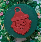 Santa Playdough Puck Stamper