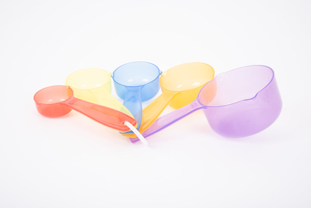 TickiT Translucent Colour Measuring Cups - Pk5