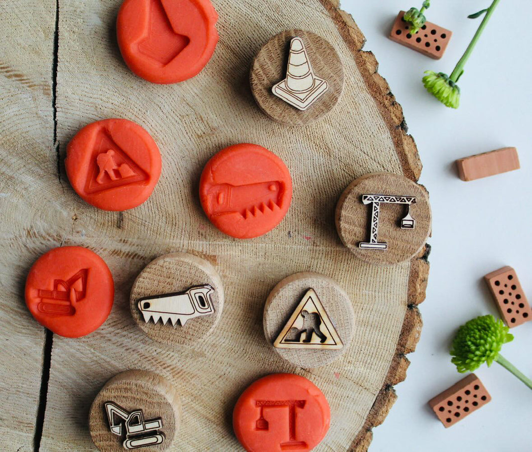 Curiosity Corner Oak Stamps - Let’s Build Set