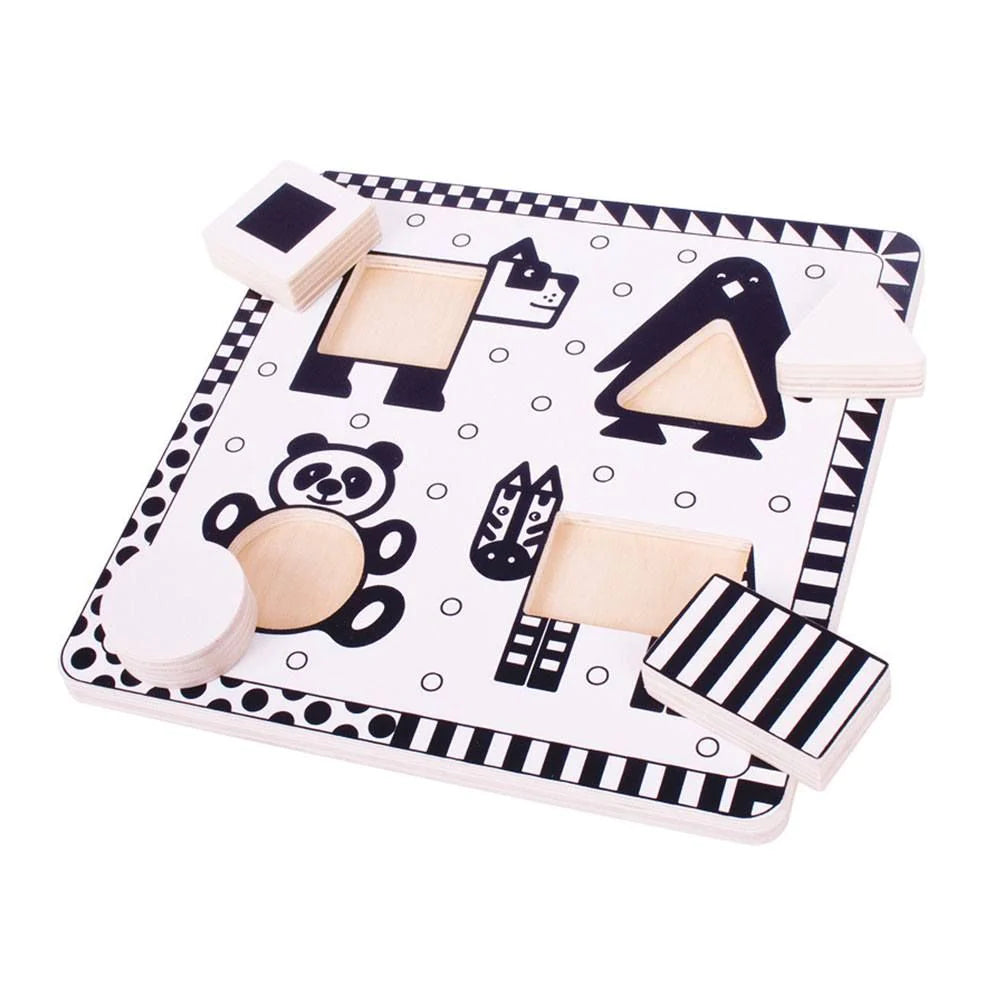 Bigjigs Animals Black and White Puzzle