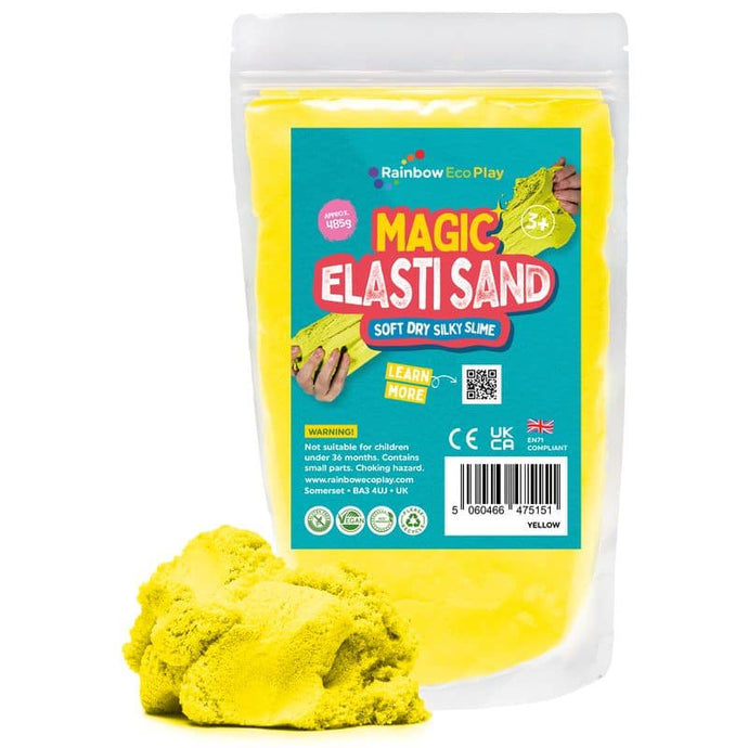 Rainbow Eco Play  Magic Elasti Sand Yellow – 485g