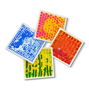 Happy Feet -Textured Liquid Sensory Mats - set of 4
