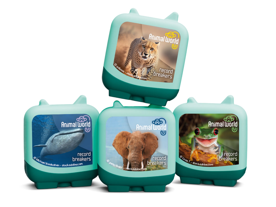 Tonies - Animal World: Record Breakers Audio Clever Pocket Tonie Set