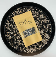 Load image into Gallery viewer, Alfie Bear Black &amp; Silver Sensory Peas- 250g