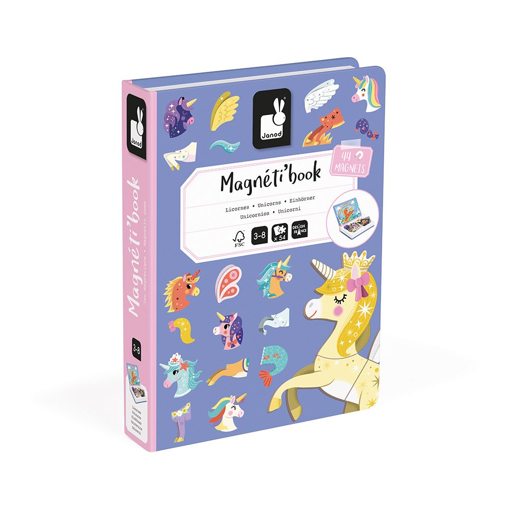 Janod Unicorns Magnetic Book