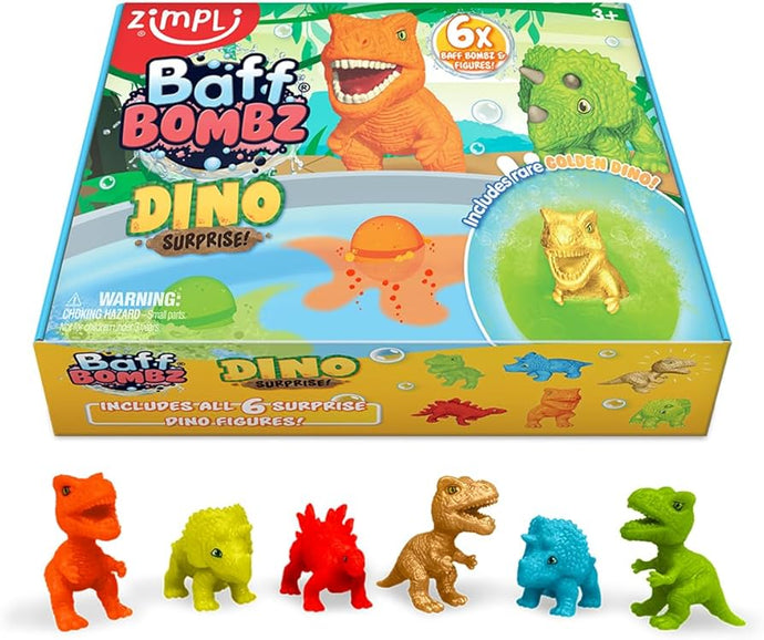 Zimpli Baff Bombz Dino Surprise Gift Set x 6