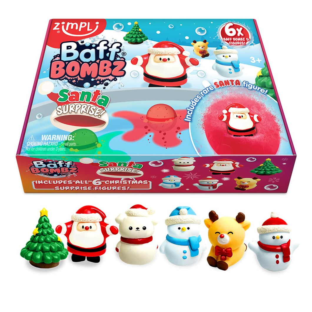 Zimpli Baff Bombz Christmas Surprise Gift Set x 6