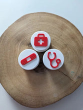 Load image into Gallery viewer, Ambulance Playdough Stamp Set