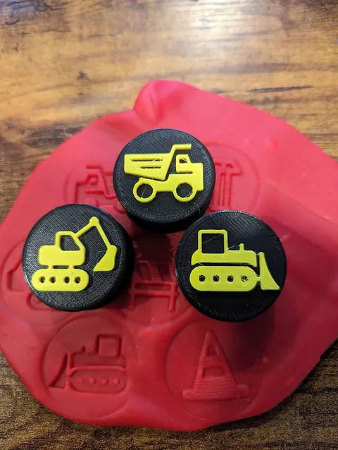 Construction Playdough Stamp Set