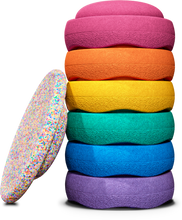 Load image into Gallery viewer, Stapelstein® Rainbow Classic Stepping Stones 6+1 Set Pink Edition