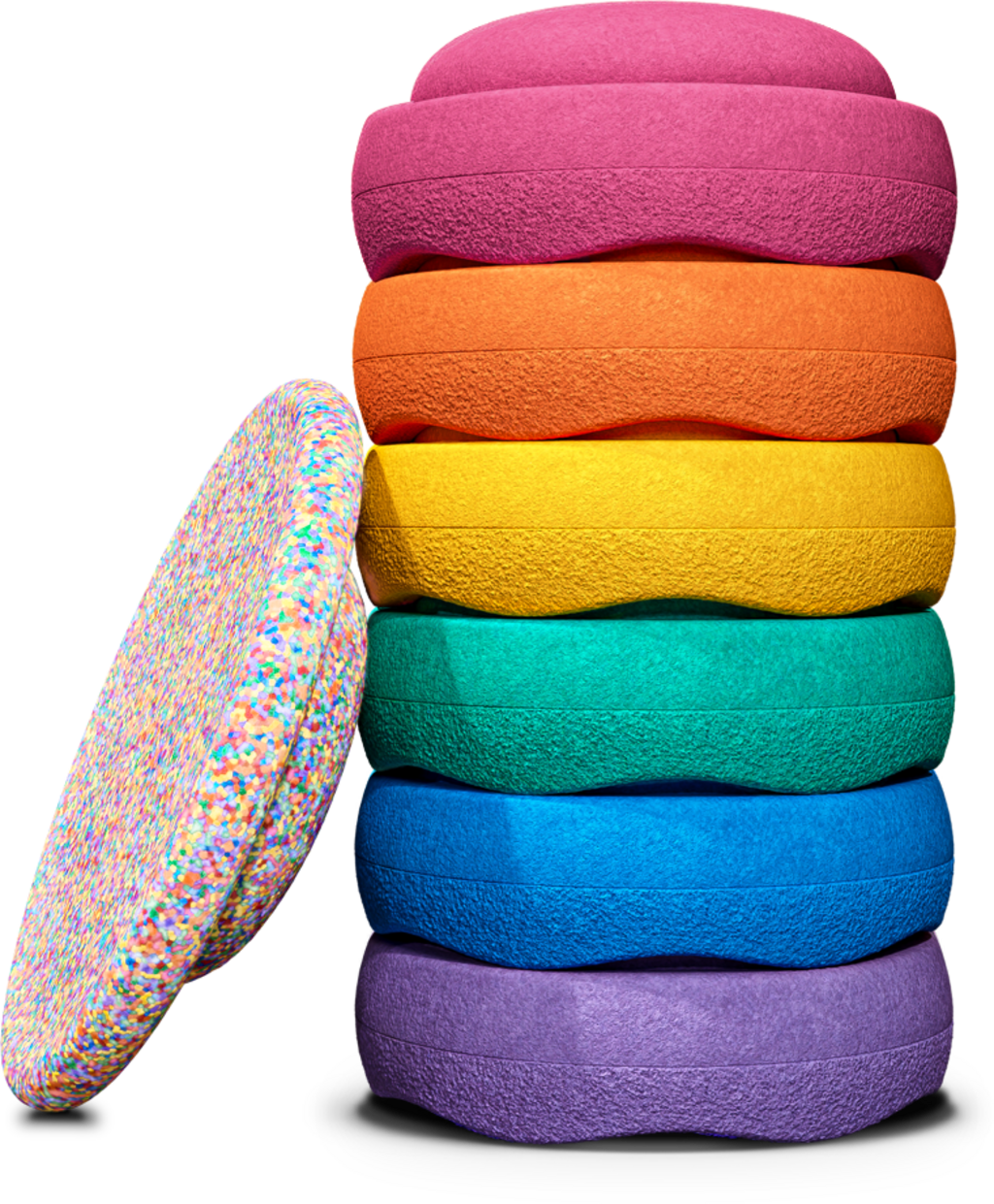 Stapelstein® Rainbow Classic Stepping Stones 6+1 Set Pink Edition