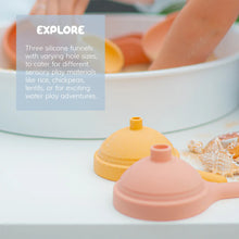 Load image into Gallery viewer, Inspire My Play Collapsible Funnel Set - Coral &amp; Yellow Pastel