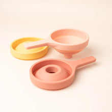 Load image into Gallery viewer, Inspire My Play Collapsible Funnel Set - Coral &amp; Yellow Pastel