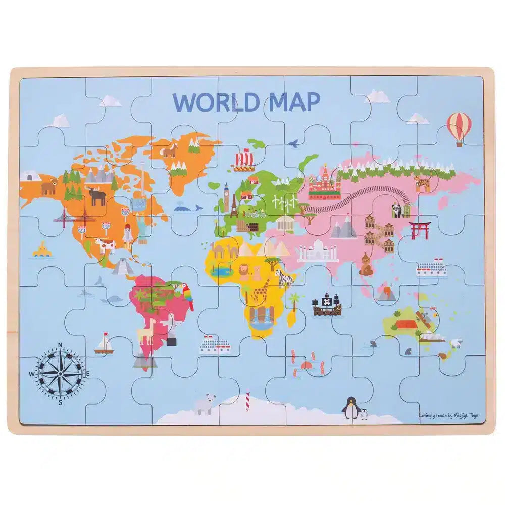 Bigjigs World Map Puzzle