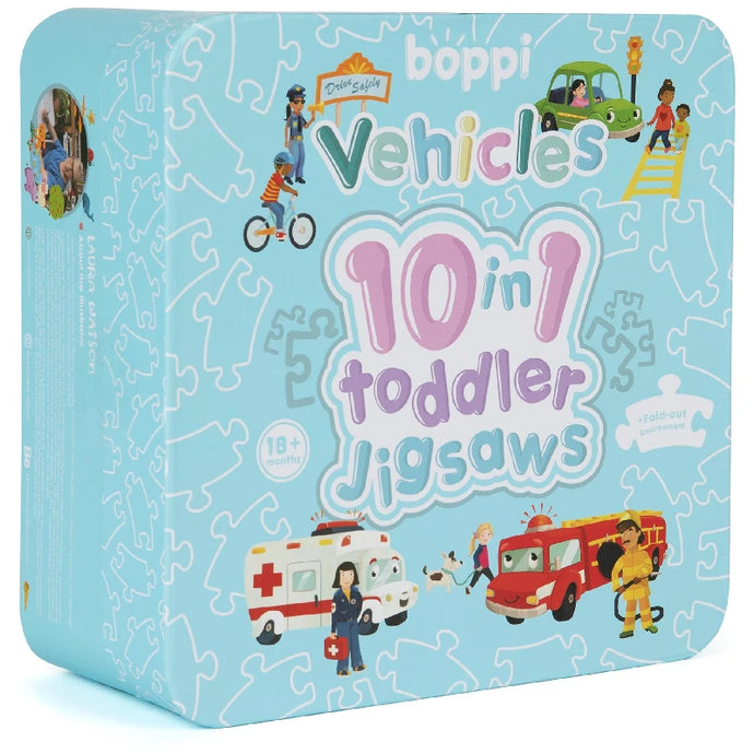 Boppi 10 in 1 Toddler Jigsaw Puzzle – Vehicles