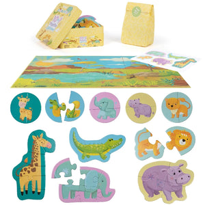 Boppi 10 in 1 Toddler Jigsaw Puzzle –Jungle Safari