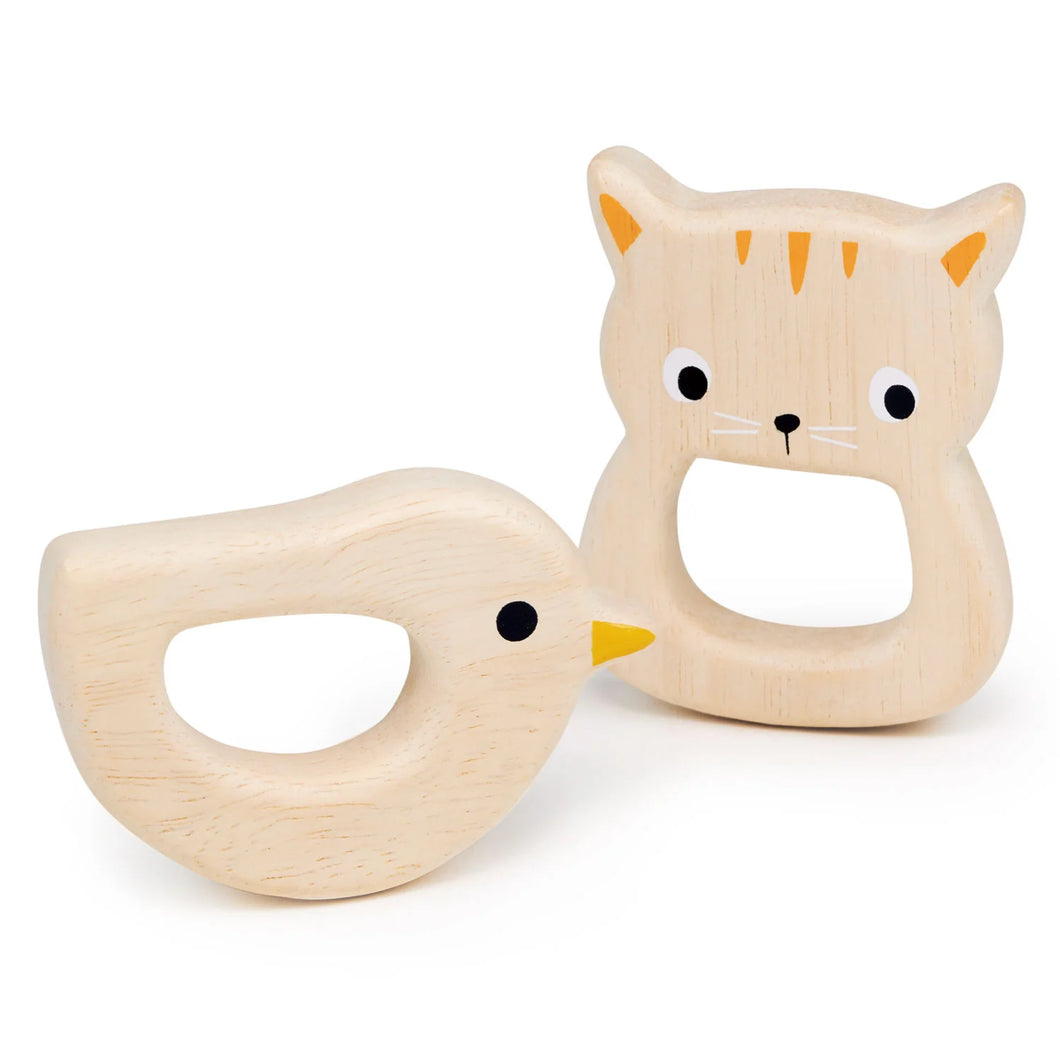 Mentari Bird & Kitten Teethers