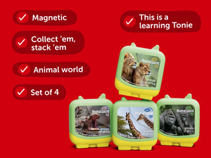 Tonies - Animal World: Animals of Africa Audio Clever Pocket Tonie Set