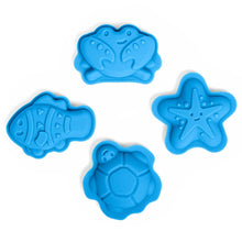 Load image into Gallery viewer, Bigjigs Silicone Character Sand Moulds Ocean Blue