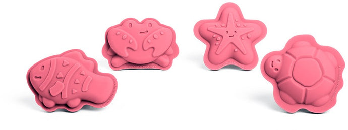 Bigjigs Silicone Character Sand Moulds Coral Pink