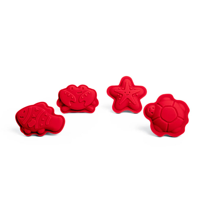 Bigjigs Silicone Character Sand Moulds Cherry Red