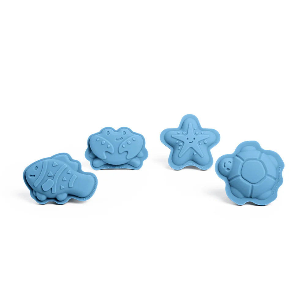 Bigjigs Silicone Character Sand Moulds Powder Blue