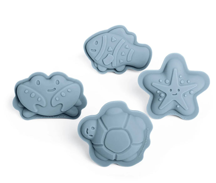 Bigjigs Silicone Character Sand Moulds Dove Grey