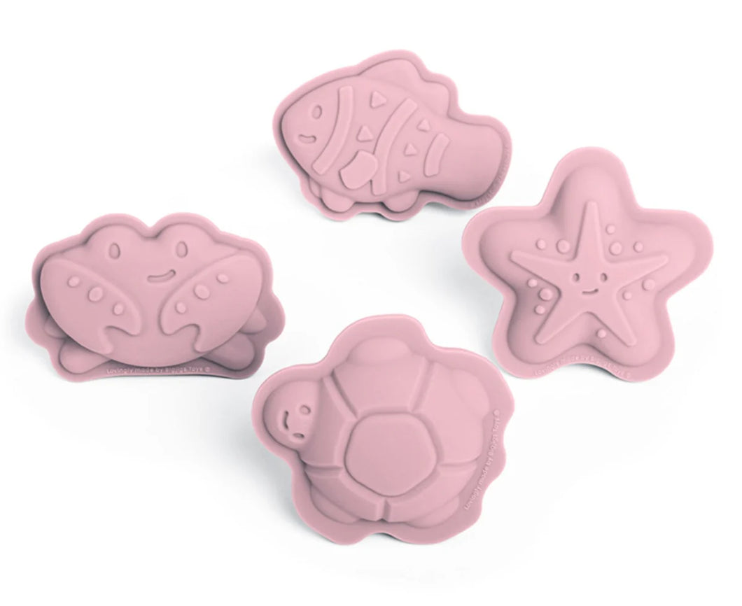 Bigjigs Silicone Character Sand Moulds Blush Pink