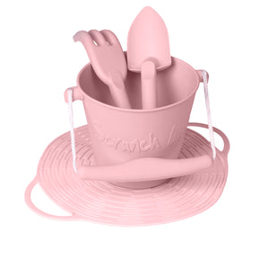 Scrunch Collapsible Bath / Beach Basket - Old Rose