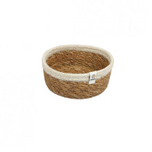 Load image into Gallery viewer, Respiin Shallow Seagrass &amp; Jute Basket Small Natural / White
