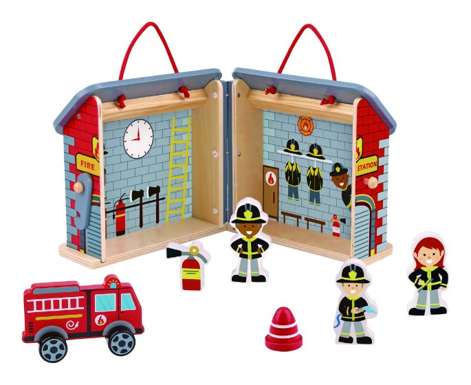 Tooky Wooden Foldable Fire Station